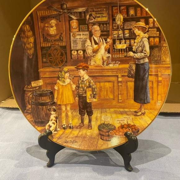 Vintage: Bradford Exchange 1994, “Sam’s Grocery Store” by Lee Dubin. No: 1726B. - Picture 6 of 12